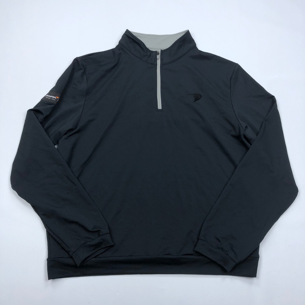 McLaren F1 Team Racing Performance 1/4 Zip Pullover Black Mens XL Formula 1 F1